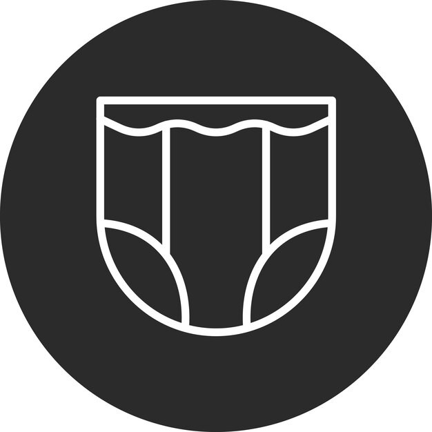 Ilustración del icono vectorial del pañal del icono del bebé