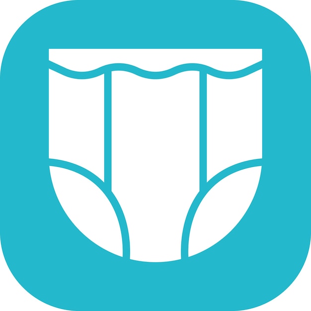 Ilustración del icono vectorial del pañal del icono del bebé