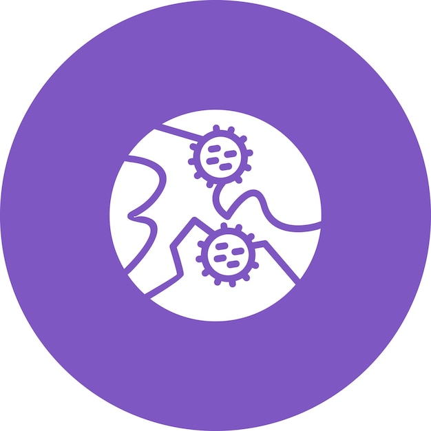 Ilustración del icono vectorial de la pandemia del conjunto de iconos de desastres naturales