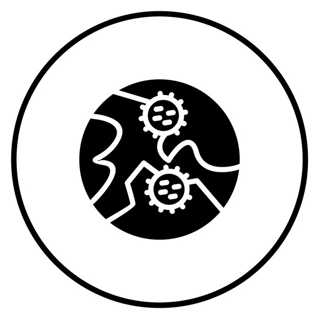 Ilustración del icono vectorial de la pandemia del conjunto de iconos de desastres naturales