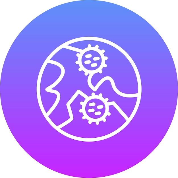 Ilustración del icono vectorial de la pandemia del conjunto de iconos de desastres naturales