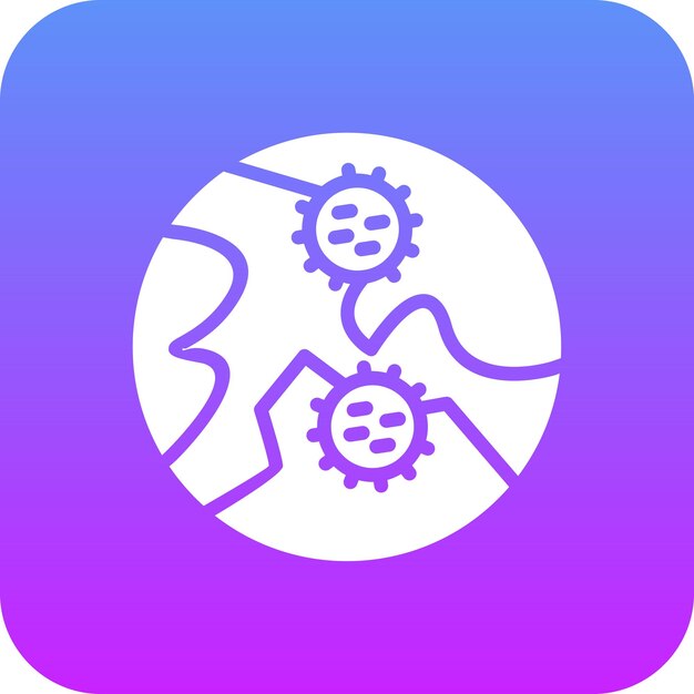 Ilustración del icono vectorial de la pandemia del conjunto de iconos de desastres naturales