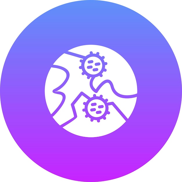 Ilustración del icono vectorial de la pandemia del conjunto de iconos de desastres naturales