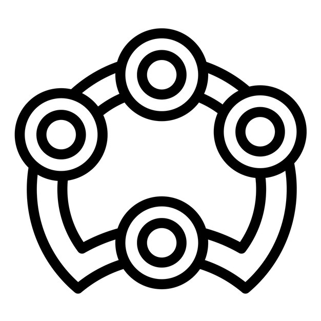 Ilustración del icono vectorial de la pandereta del conjunto de iconos de Festa Junina