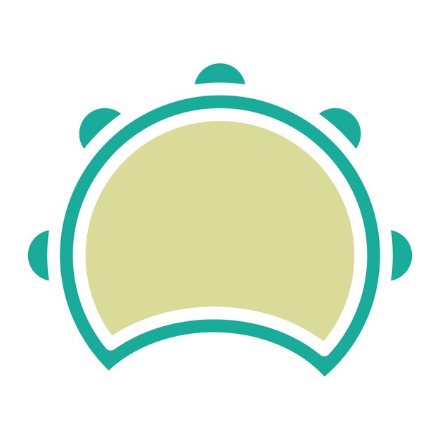 Ilustración del icono vectorial de la pandereta del conjunto de iconos del jardín de infantes