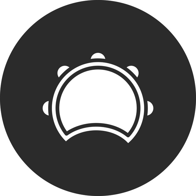 Ilustración del icono vectorial de la pandereta del conjunto de iconos del jardín de infantes
