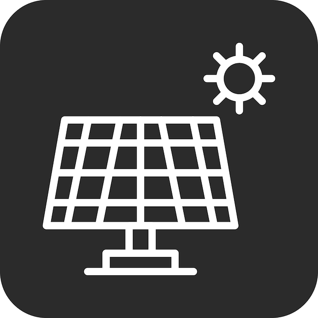 Ilustración del icono vectorial del panel solar del conjunto de iconos de herramientas eléctricas