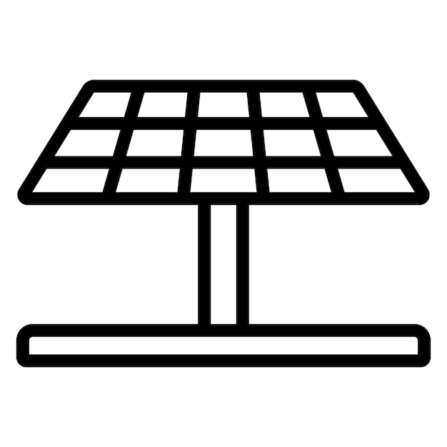Ilustración del icono vectorial del panel solar del conjunto de iconos del hogar inteligente