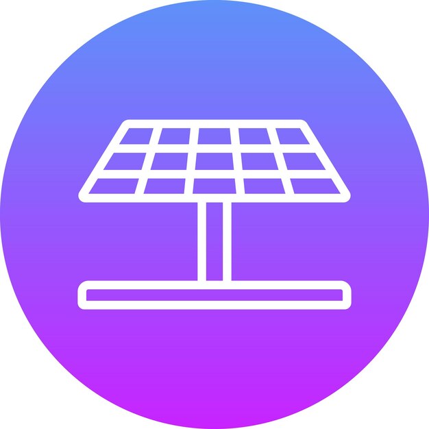 Ilustración del icono vectorial del panel solar del conjunto de iconos del hogar inteligente