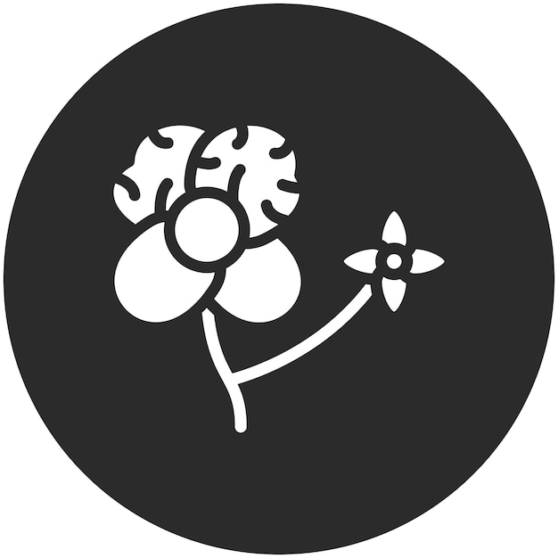 Ilustración del icono vectorial de Pansy del conjunto de iconos de flores
