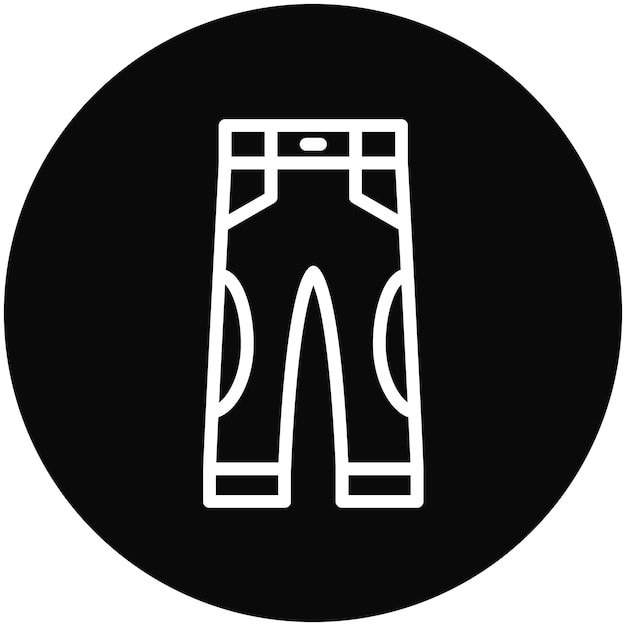 Ilustración del icono vectorial de pantalones del conjunto de iconos de comercio electrónico de moda