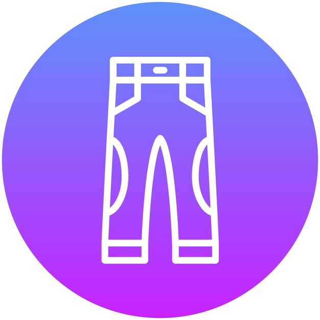Ilustración del icono vectorial de pantalones del conjunto de iconos de comercio electrónico de moda