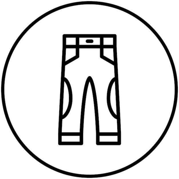Ilustración del icono vectorial de pantalones del conjunto de iconos de comercio electrónico de moda