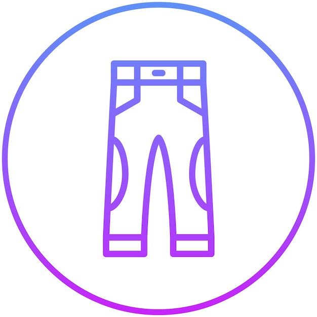 Ilustración del icono vectorial de pantalones del conjunto de iconos de comercio electrónico de moda