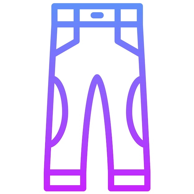 Ilustración del icono vectorial de pantalones del conjunto de iconos de comercio electrónico de moda