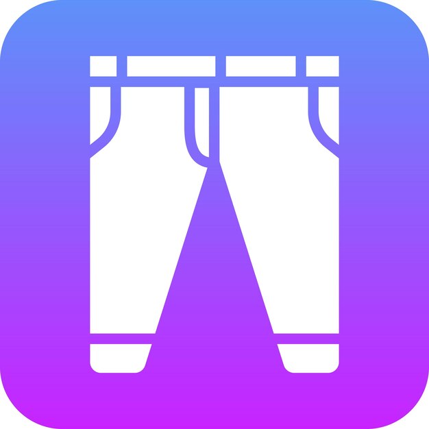 Ilustración del icono vectorial de pantalones del conjunto de iconos de costura