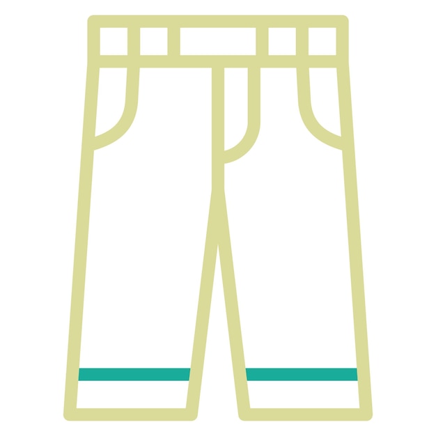 Ilustración del ícono vectorial de pantalones del conjunto de íconos de moda