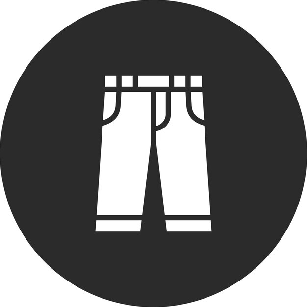 Ilustración del ícono vectorial de pantalones del conjunto de íconos de moda