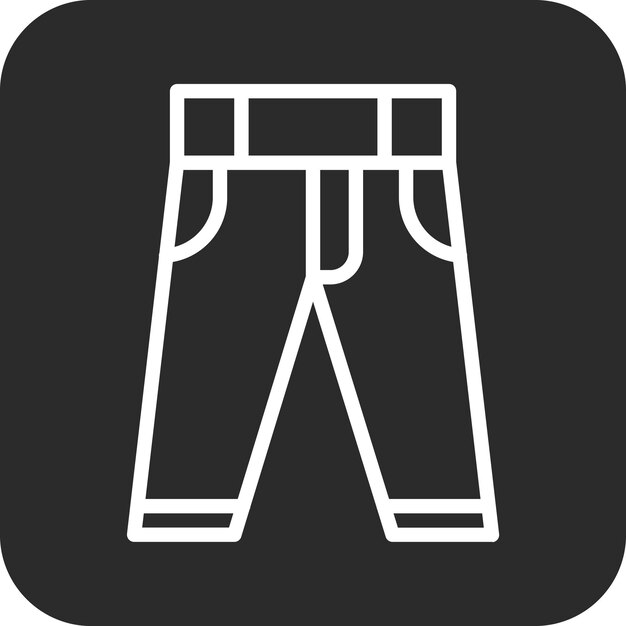 Ilustración del icono vectorial de pantalones del conjunto de iconos de ropa