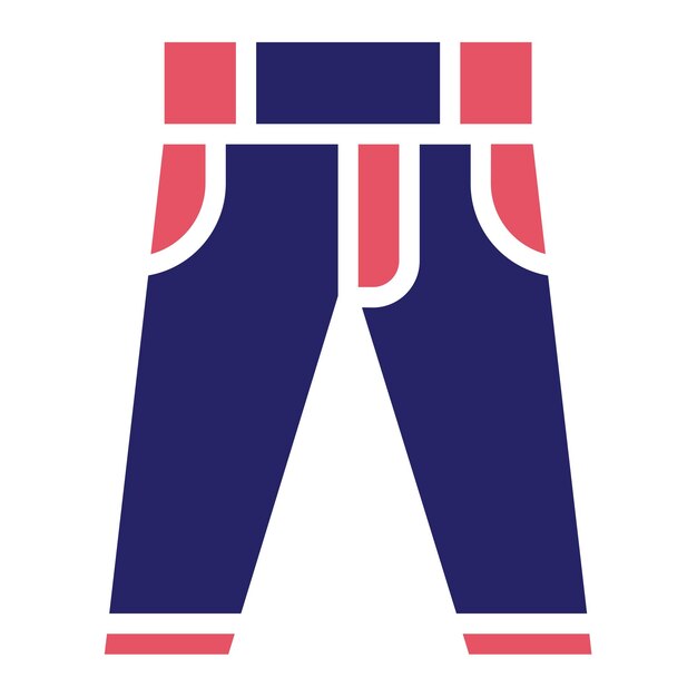 Ilustración del icono vectorial de pantalones del conjunto de iconos de ropa