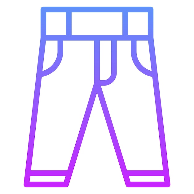 Ilustración del icono vectorial de pantalones del conjunto de iconos de ropa