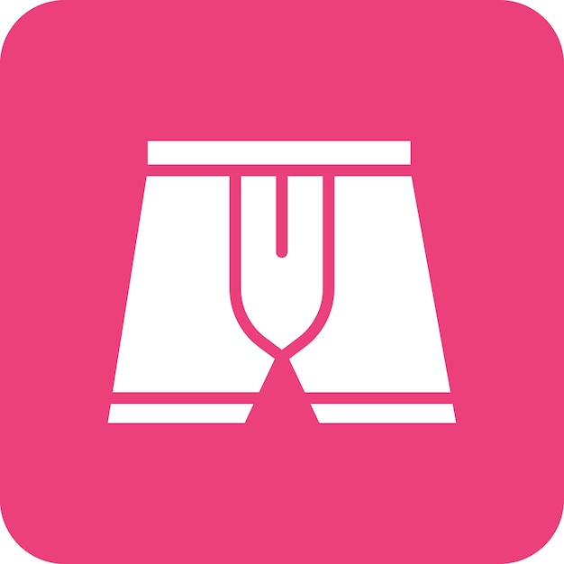 Ilustración del icono vectorial de los pantalones cortos de boxeo del conjunto de iconos de ropa