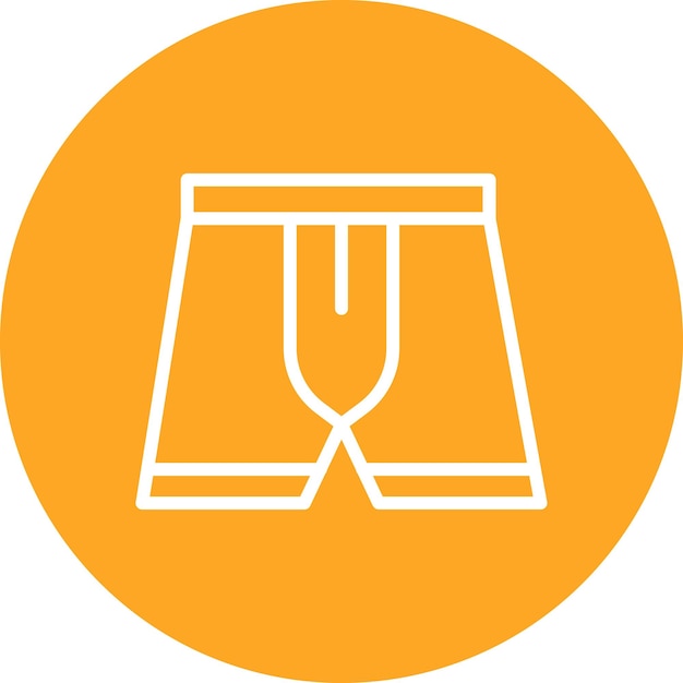 Ilustración del icono vectorial de los pantalones cortos de boxeo del conjunto de iconos de ropa