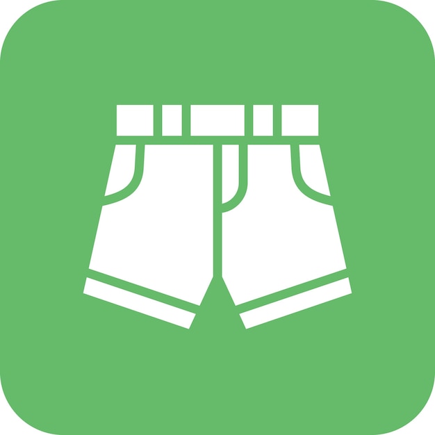 Ilustración del icono vectorial de pantalones cortos del conjunto de iconos de moda