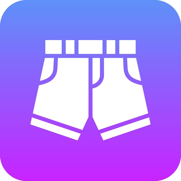 Ilustración del icono vectorial de pantalones cortos del conjunto de iconos de moda