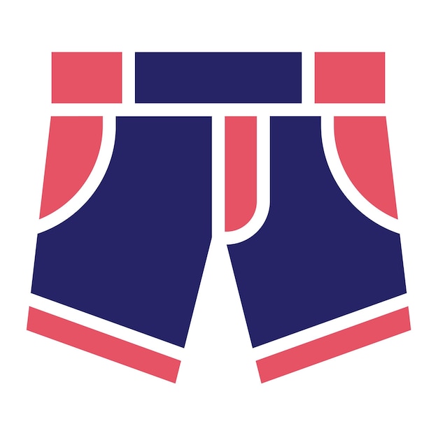 Ilustración del icono vectorial de pantalones cortos del conjunto de iconos de ropa