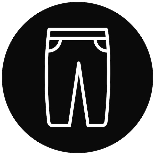 Ilustración del icono vectorial de los pantalones de sudor del conjunto de iconos de Pilates