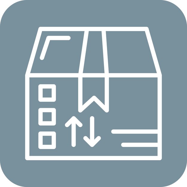 Ilustración del icono vectorial de paquetes del conjunto de iconos de comercio electrónico