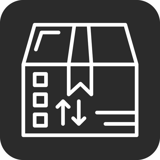 Ilustración del icono vectorial de paquetes del conjunto de iconos de comercio electrónico