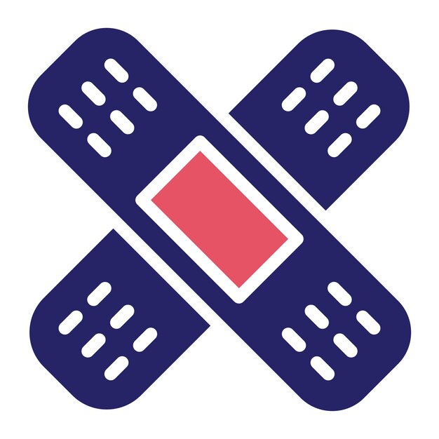 Ilustración del icono vectorial de parche del conjunto de iconos de costura