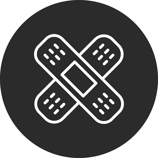 Ilustración del icono vectorial de parche del conjunto de iconos de costura
