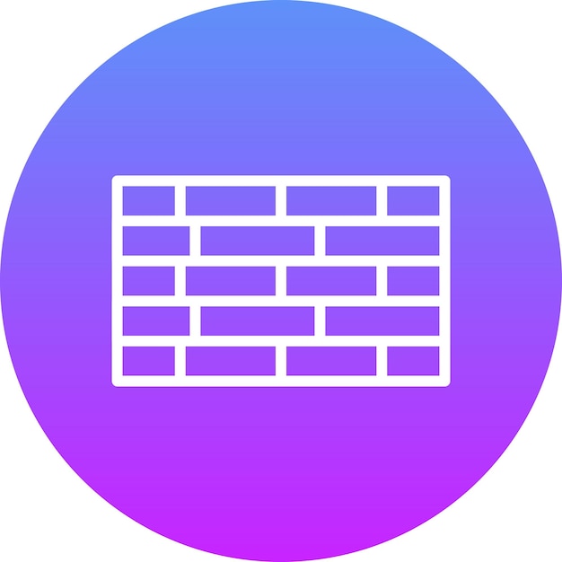 Ilustración de icono vectorial de pared de ladrillo del conjunto de iconos de ingeniería