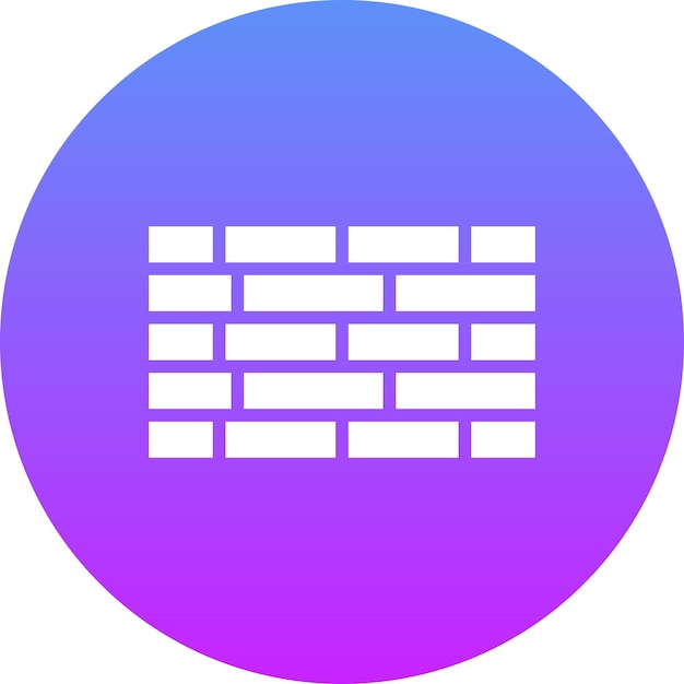 Ilustración de icono vectorial de pared de ladrillo del conjunto de iconos de ingeniería