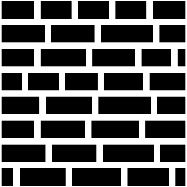 Ilustración del icono vectorial de la pared de ladrillo del conjunto de iconos de mejoras para el hogar