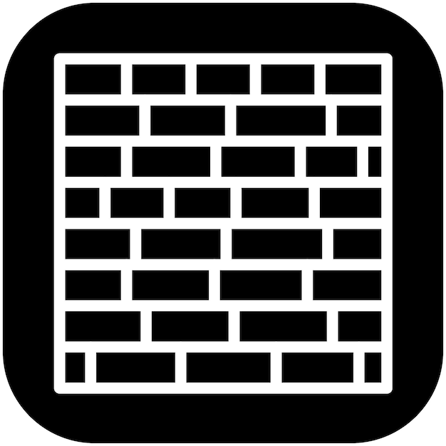 Ilustración del icono vectorial de la pared de ladrillo del conjunto de iconos de mejoras para el hogar