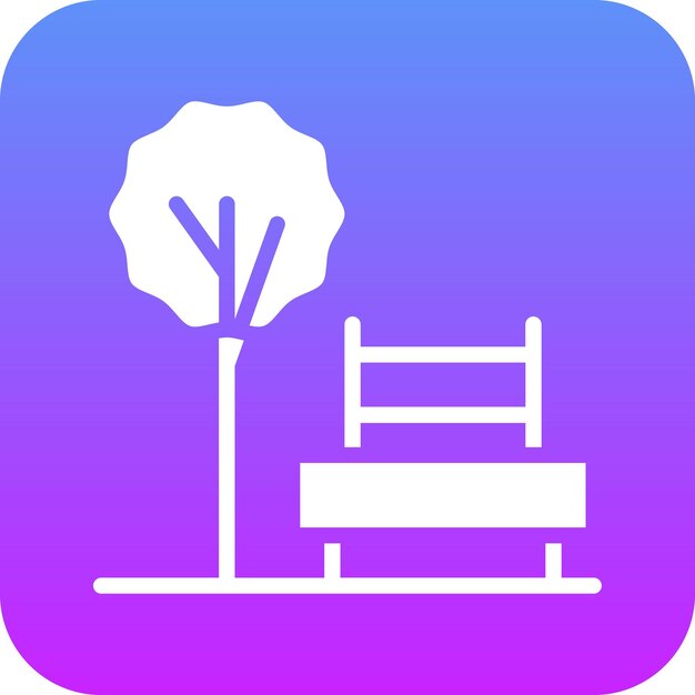 Ilustración del icono vectorial del parque del conjunto de iconos de los elementos de la ciudad