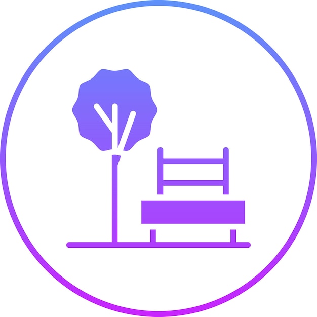 Ilustración del icono vectorial del parque del conjunto de iconos de los elementos de la ciudad