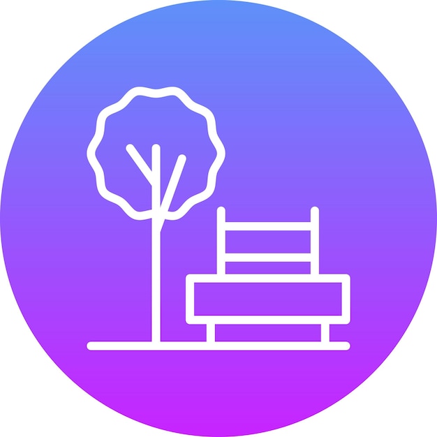 Ilustración del icono vectorial del parque del conjunto de iconos de los elementos de la ciudad