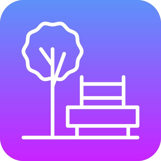 Ilustración del icono vectorial del parque del conjunto de iconos de los elementos de la ciudad