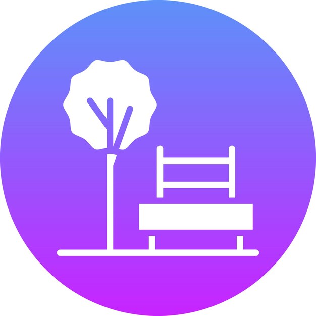 Ilustración del icono vectorial del parque del conjunto de iconos de los elementos de la ciudad
