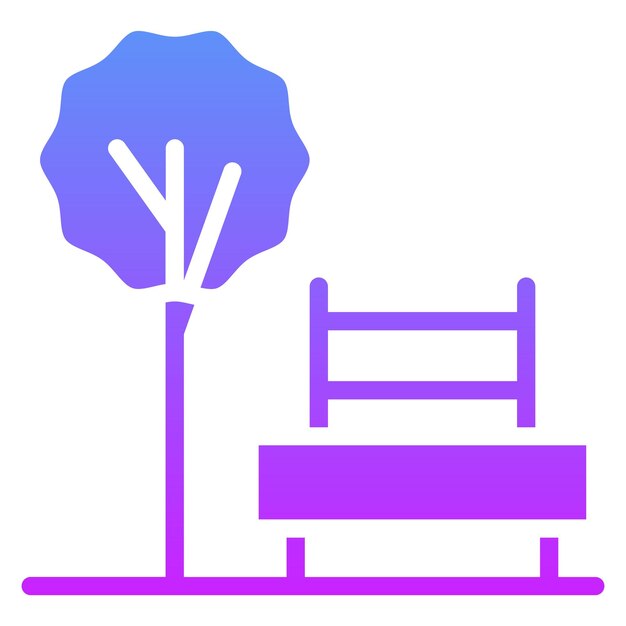 Ilustración del icono vectorial del parque del conjunto de iconos de los elementos de la ciudad
