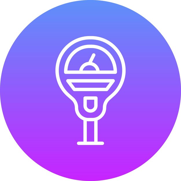 Ilustración del icono vectorial del parquímetro del conjunto de iconos de la ciudad inteligente