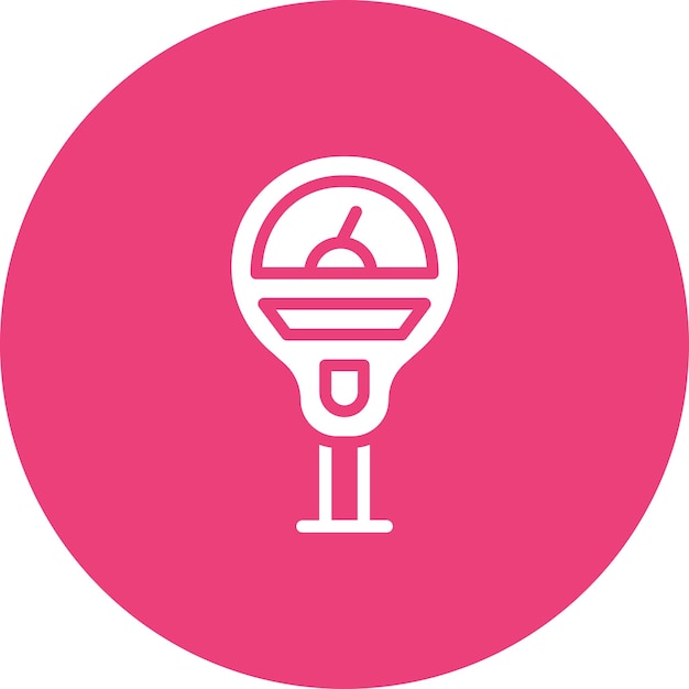 Ilustración del icono vectorial del parquímetro del conjunto de iconos de la ciudad inteligente