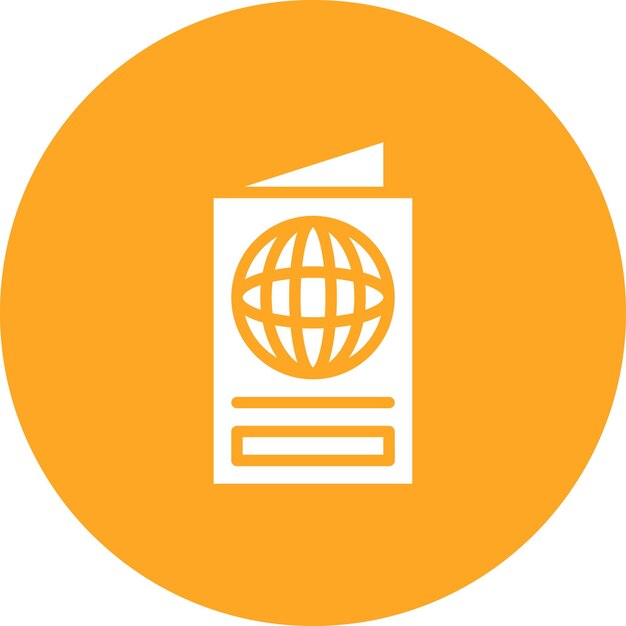 Ilustración del icono vectorial del pasaporte del conjunto de iconos de Inmigración