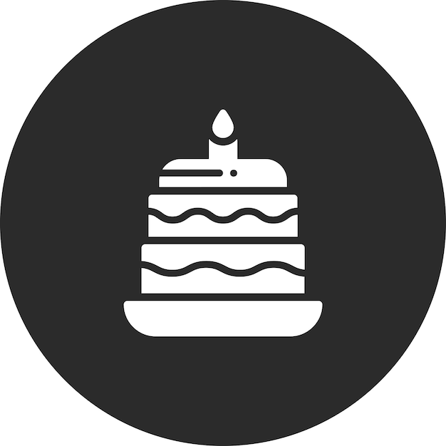 Ilustración del icono vectorial del pastel de bodas del conjunto de iconos de bodas