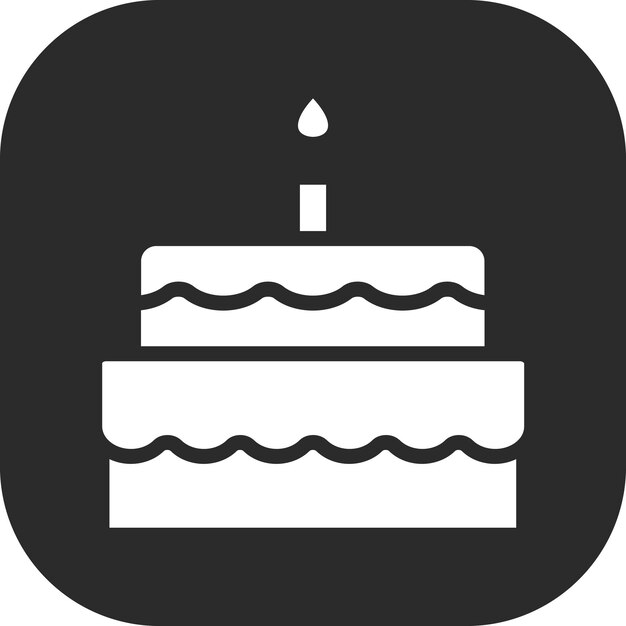 Ilustración del icono vectorial del pastel del conjunto de iconos de Coffee Shop
